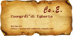 Csongrádi Egberta névjegykártya